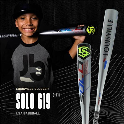 Louisville Slugger 2019 Solo 619 (-11) 2 5/8" USA Baseball Bat - style: 28"/17 oz