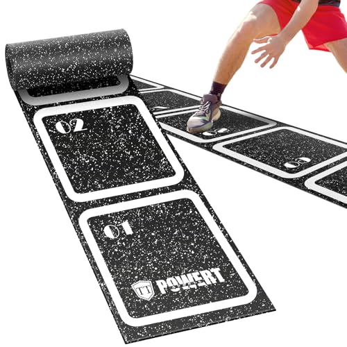 WinnerWhy Rubber Agility Ladder Non-Slip Rubber Speed Agility Training Ladder Pad for Soccer Football Footwork Training Equipment for Fitness Boxing Sports Quick Exercise Gym Workout
