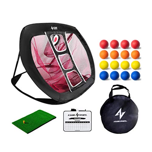 Golf Chipping Net with Mat - Practice Net for Backyard & Indoor/Outdoor Swing Training