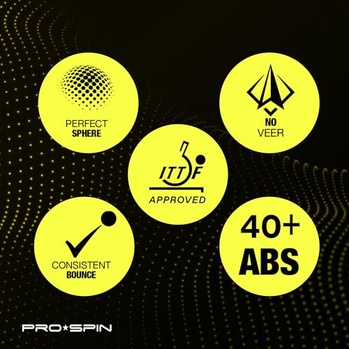 PRO-SPIN Ping Pong Balls – 3-Star ITTF-Approved Premium Table Tennis Balls | High-Performance 40+ ABS Professional Quality for Indoor & Outdoor Play (Pack of 3)