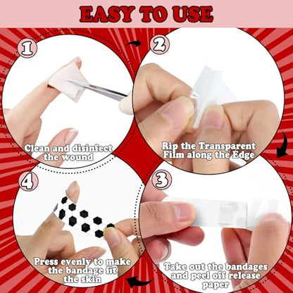 60Pcs Soccer Bandages, Waterproof & Breathable PE Sports Adhesive Bandage for Minor Wound Care, Soccer Team Hypoallergenic First Aid Supplies for Kids Boys Girls & Soccer Mom, Latex Free