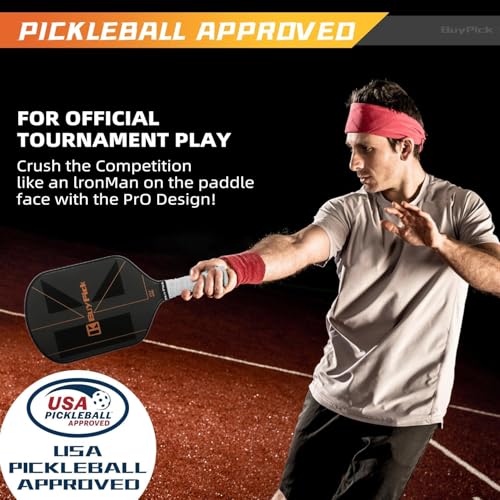 Pickleball Paddle, USAPA Approved, Lightweight & Wide, Carbon Fiber Surface, 16mm Thick, Anti-Slip Grip, Gift for Men - size: Black Carbon | 16 mm | 2 paddles