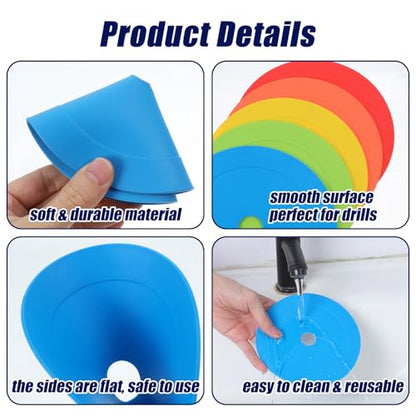 50 Pcs 6 inch Flat Cones Spot Markers Non-Skid Floor Hole Soccer Cones Field Court Spot Markers Flat Discs Soccer Training Equipment for Football Sports Speed Agility Practice
