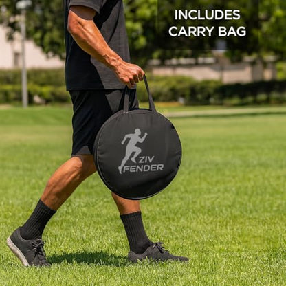ZivPlay Pop Up Defender Soccer and Basketball Defender Dummy Practice Equipment for Defence Training Drills with Pop Up Barrels Sand Bags and Carry Bag Color Black