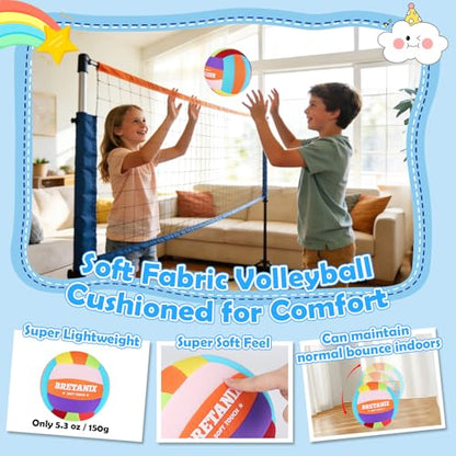 Soft Indoor Volleyball for Practice – Super Soft Foam Ball with Fabric Cover, Lightweight Training Volleyball for Indoor Home Play, Ideal for Boys & Girls, Youth, Beginners