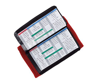 WristCoaches Football Play Wristbands - Youth Quarterback Gear - Wristband Playbook - Softball Wristbands for Signs - color: Red