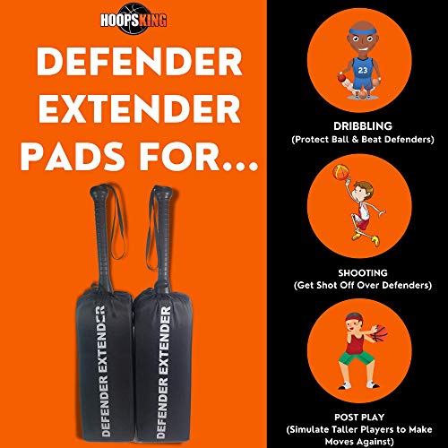 HOOPSKING Defender Extender Basketball Training Pads - Volleyball Blocking Drills - Football Quarterback Pass Rush Distractor - Makes Players Learn to Handle Taller, Faster, & More Athletic Opponents