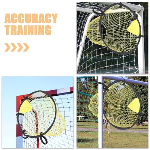 2pcs Football Kicking Nets Soccer Goal Target Nets for Youth Training Practice Equipment Backyard and Indoor Accuracy Shooting Drill Yellow