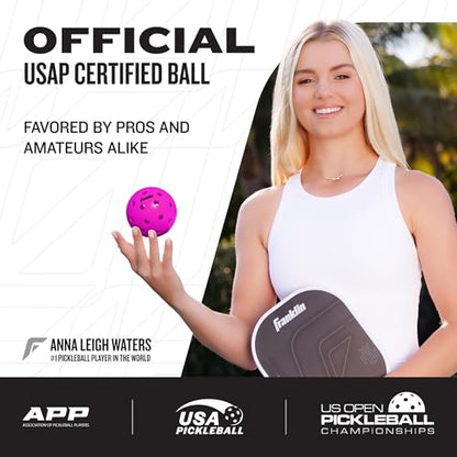 Franklin Sports X-40 Outdoor Pickleballs - Official Ball of USA Pickleball, APP Tour + US Open - Regulation Size