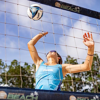 Franklin Sports Pro Beach Volleyball Ball - Kerri Walsh Jennings 9000 Beach Game Sand + Outdoor Volleyball - Competition Ball for Sand + Outdoor Courts - Hand Sewn Synthetic Leather