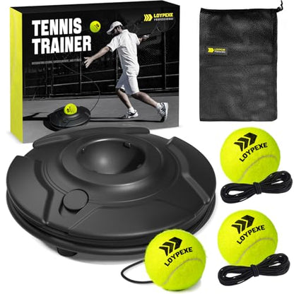 Tennis Trainer Set Tennis Practice Rebounder with String Solo Tennis Trainer Practice Equipment Several Replacement Rebound Balls Portable Tennis Practice Equipment for Adults Kids