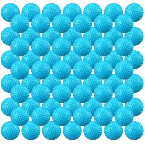 Junkin 80 Pcs Foam Golf Balls Practice Balls Realistic Feel and Flight Sport Training for Indoor or Outdoor Backyard Golf Training - color: Sky Blue