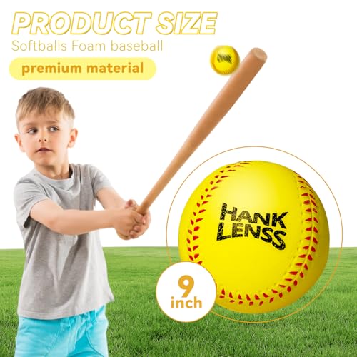 Soft Foam Baseballs for Kids - 12 Pack Practice Balls for Beginners - color: yellow