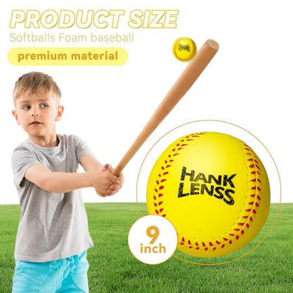 Soft Foam Baseballs for Kids - 12 Pack Practice Balls for Beginners - color: yellow
