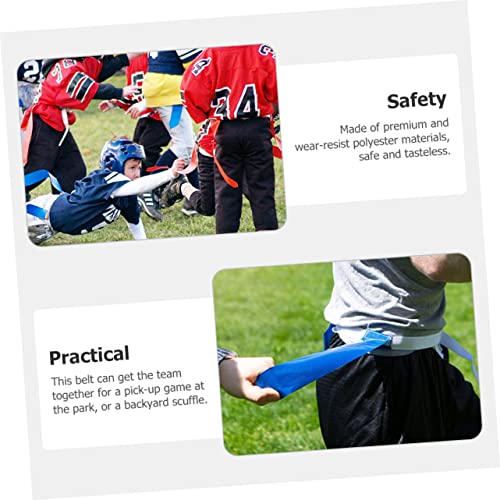 1Set Football Flag Belt Set for Youth Adults Belts Flags Goal Markers for Outdoor Football Games Training Activities