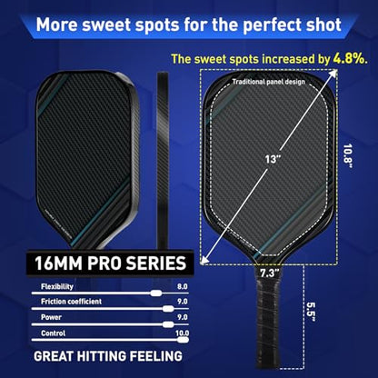 Carbon Pickleball Paddles Set of 2, Professional Pickle Ball Rackets, Pickleball Gifts for Women、Man、Beginner、Pickleball Lovers - color: Textured-VC