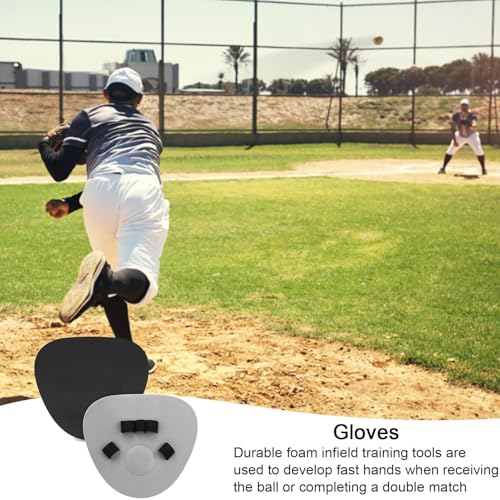 Genérico Baseball Training Gloves | Lightweight Youth Softball Gloves & | Pancake Gloves, Flat Field Training Gloves - color: Black Gray