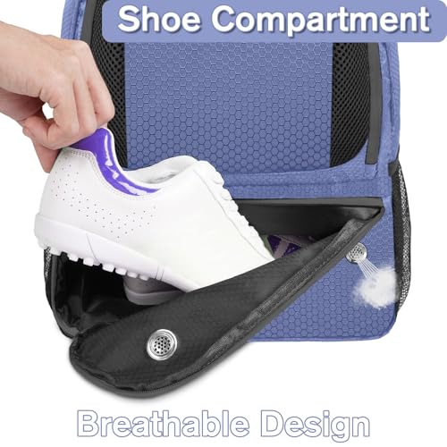 YOREPEK Soccer Backpack,Soccer Bag with Ball Holder, Water resistant Sport Equipment Bags Fit Basketball Volleyball Football - color: Purple