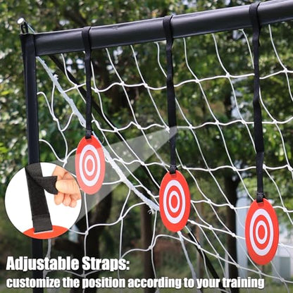 3 Pcs Pitch Target &Soccer Scoring Targets Hitting Target with Adjustable Velcro for Improving Accuracy, Baseball, Softball, Soccer Sports Practice Training