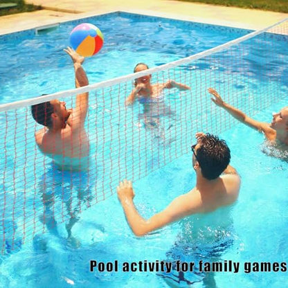 Luwint 15ft Pool Volleyball Net Replacement 2 Pack, Nylon Swimming Pool Net for Inground Pool, Beach, Backyard Games, 2v2 4v4 Volleyball (Net Only)