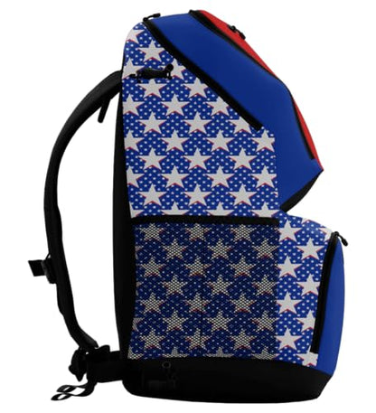 Axe Batpack | Baseball and Softball Backpack | Designed to Carry Bats, Cleats, & All Your Gear - color: Red