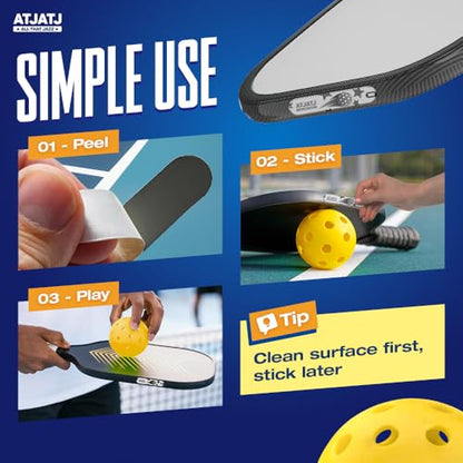 ATJATJ 12 Pcs Gray Lead Tape for Pickleball Paddles, 3g per Piece High-Performance Adhesive Tape, Pickleball Paddle Weight Strips, Lead Tape for Golf Clubs, Tennis Rackets Increase Control & Power