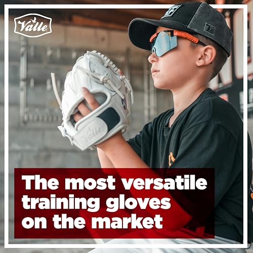 Valle Eagle 8S Strap-Back Small Pocket 8” Baseball Training Glove - Infield Soft Leather Mitt for Fielding - Practice Gear, Softball Trainer, Sports Essentials - Right or Left Hand Throw