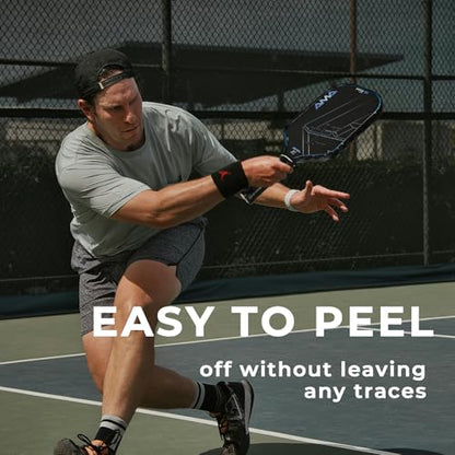 PICKLETECH Pickleball Paddle Protection Tape - Paddle Head Edge Guard - Racket Edge Protection Tape -Fit Perfectly Curved Edge -No Wrinkling - color: Black Grid, size: Width 20mm