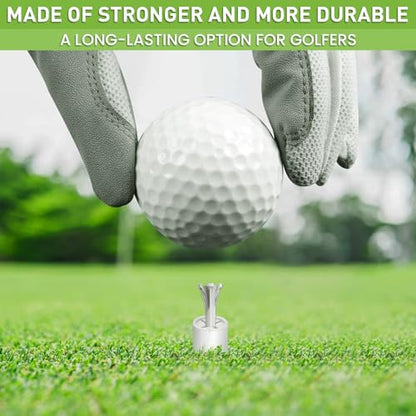 FINGER TEN Golf Rubber Tees Driving Range 3 Inch 1.5'' 2.25'' 2.75'' 3.13'' Tee Holder for Mat 1.5'' 2'' with Plastic Tees Indoor Outdoor Use - style: White-15 Pcs