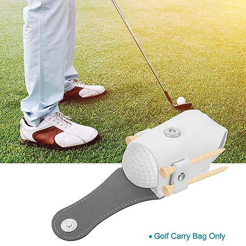 PATIKIL Golf Ball Waist Bag, Golf Ball Carry Pouch with Tee Holder, Buckle, Clip for Women Men Belt Golf Storage - color: Gray