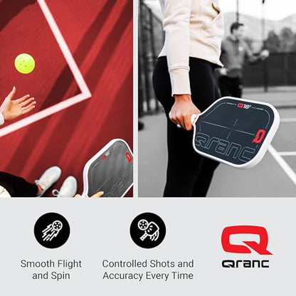 QRANC Pickleball Balls Indoor & Outdoor USAPA Approved, 40 Holes Per Ball, 8 Pack, Neon Green, Pickle Ball Gear Accessories