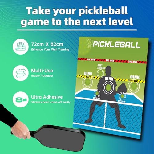 Shocked Absorbing Pickleballs Targets Mat Nonslip Practice Tool Portable Rebounder Trainer Shocked Absorbing Targets Mat