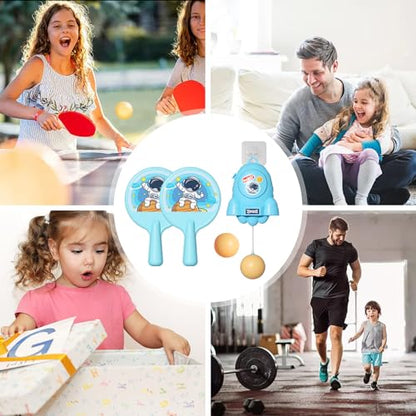 Table Tennis Trainer Set | Table Tennis Trainer Hangings Set | Adjustable Hangings for Kids Children Boys Girls - color: Blue