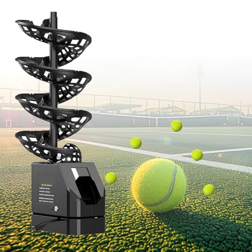 Pickleball Machine, Adjustable Speed & Angles, Pickleball Launcher with Auto Swing Base, Powered by Batteries/AC Power, for All-Level Training(with Remote Control) Upgradedversion