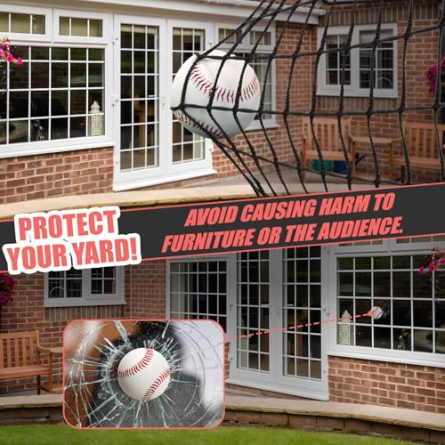 Storgem Baseball Batting Cage Net, Frame Not Include, Baseball and Softball Cage Netting with Door, Target Cloth, Heavy Duty Enclosed Hitting Cage Net for Backyard and Indoor