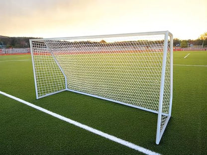 PASS Premier� 12 X 6 Ft. Youth Size Steel Soccer Goal. 2"" Diameter Strongest Steel Frame w/Durable 4mm Net, Ground Stakes, Elastic Clasp & Re-Usable Ties. 12x6 Ft. Practice Aid.