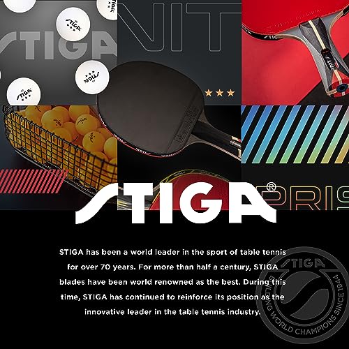 STIGA Ping Pong Paddles - 2mm Tournament-Approved Sponge - Flared Handle for Enhanced Control - Competitive Table Tennis Racket for Family Fun - Multiple Styles & Performance Levels Available - style: Nitro