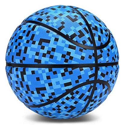 Official Rubber Basketball Outdoor Indoor Mens Basketball Ball Size 3/4/5/6/7 for Kids Youth Teen Boys and Girls Gift Ideas(Without Pump)