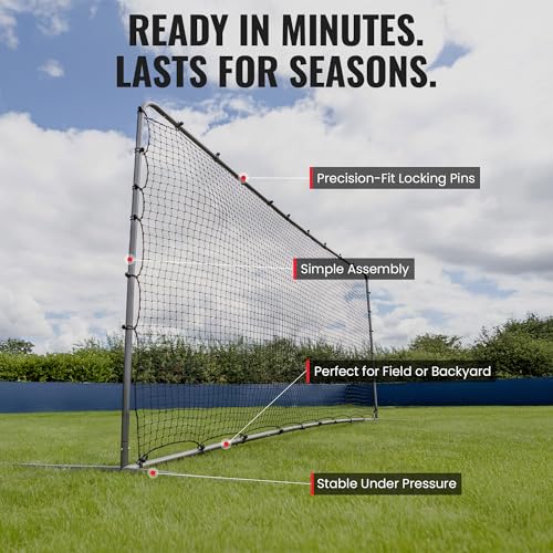Trigon Sports Soccer Rebounder Net, 6’ x 9’ Bounce Back Net Soccer Goals for Backyard, Easy Setup, Kick Back Trainer for Passing, Ball Control & Volley Practice for Kids, Teens & Adults