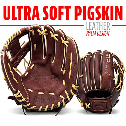 Franklin Sports Baseball Gloves - RTP Pro Adult + Kids Baseball Mitt - Outfield + Infield Gloves - size: 11.0" - I-Web
