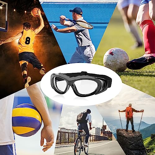 SooGree Sport Glasses for Men Women Basketball Football Sport Goggles Anti Fog Shock Collision Wearable Glasses - color: Black Frame Black Nose Pad