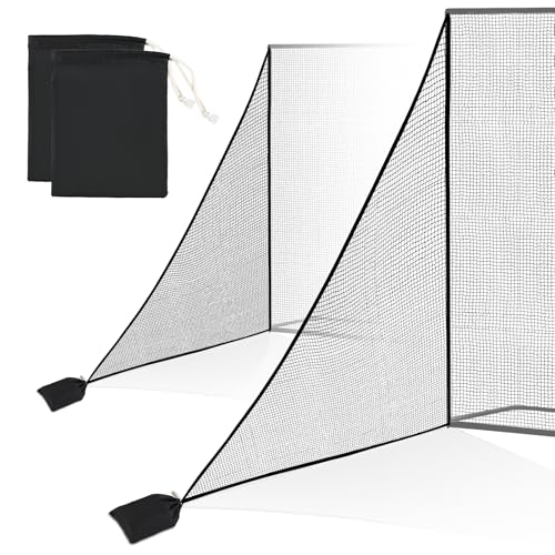 Golf Hitting Nets Attachment, 7 * 10/7 * 7FT Heavy Duty Side Net Barrier Net for Golf, Baseball, Hockey with Sandbag - size: 7x10ft(2Pack)