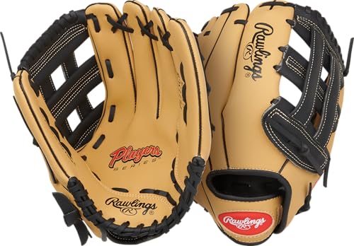 Rawlings | Players Series T-Ball & Youth Baseball Glove | Multiple Styles - color: Camel / Black, size: 11.5"