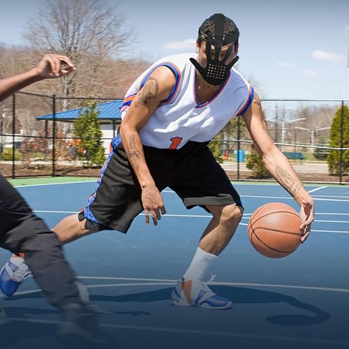 Basketball Training Aids Mask Hand in Your Face, Basketball Defender Blocking Workout Equipment Shooting Tool with Adjustable Straps to Fit Different Head Sizes
