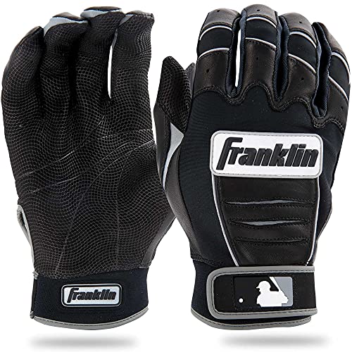 Franklin Sports MLB Baseball Batting Gloves - CFX Pro Youth and Adult - Baseball + Softball - Multiple Sizes + Colors - color: Black/Black, size: Adult Medium