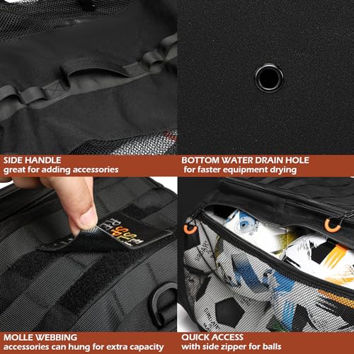Extra Large Soccer Ball Bag, Heavy Duty Mesh Equipment Ball Bag for Coach, Storage Bag for Basketball, Volleyball, Swimming Gear