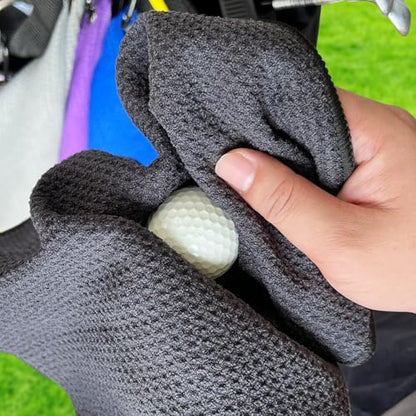 ATTRACTIVE Golf Club Cleaner Set, Includes Golf Water Brush and Waffle Pattern Golf Towel. Golf Club Brush/Golf Accessories for Men/Golf Gifts