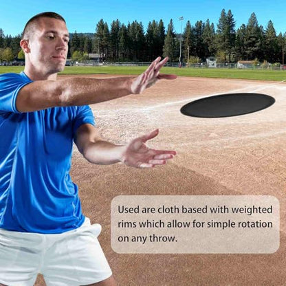 Swing Disk Baseball&Softball Training Aid, Perfect for Practice, Analyzes Hitting Techniques with Instant Feedback, Improve Your Swing and Stay in The Zone - color: Black (4 Pack)