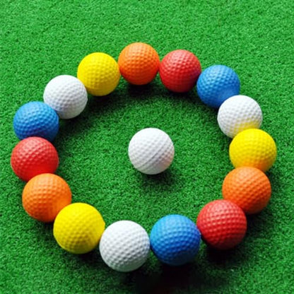 10Pcs Long Lasting Limited Flight Practice Golf Ball for Backyard Realistic Feel PU Practice Foams Flight Training - color: Black