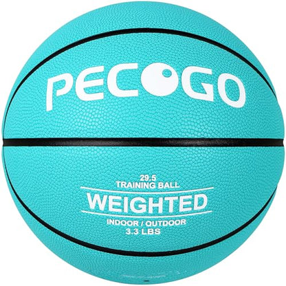 Size 6/7 Weighted Training Basketball (2.2/3/3.3 lbs) - Heavy Indoor/Outdoor Basketball for Dribbling, Passing, Rebounding & Skill Development - size: Size 7, style: 3.3LBS